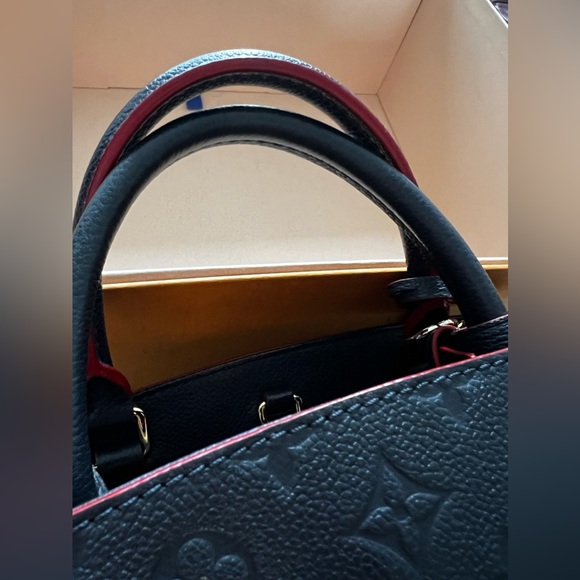 Louis Vuitton Montaigne Crossbody BB Navy Leather Monogram Empreinte - Picture 2 of 15